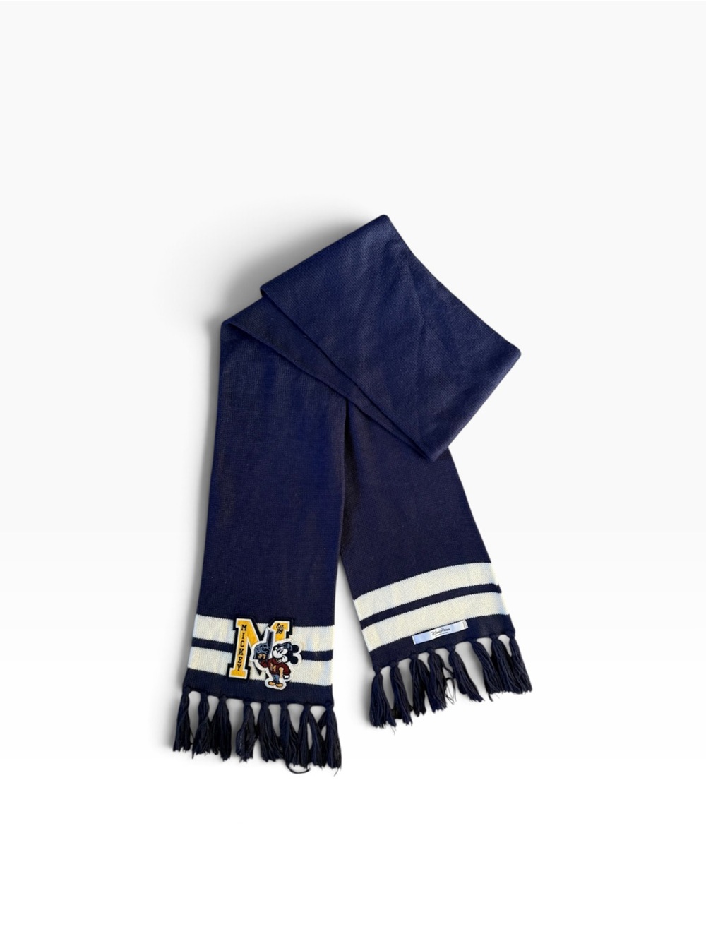 Disney Parks Navy Blue Mickey Mouse Knit Scarf